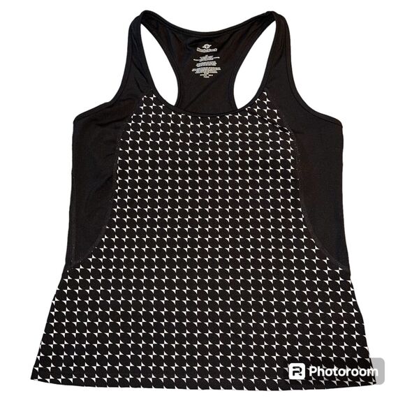 Nordic Track Womens Tank Top Shirt Workout Athletic Built In Bra Houndstooth - Picture 1 of 5